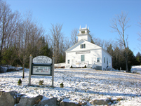 Danbury, NH - Community Center with Snow